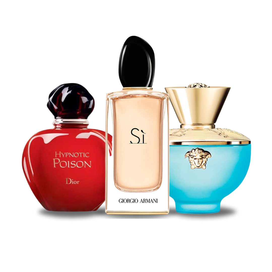 Kombination aus 3 Düften HYPNOTIC POISON, SÌ and DYLAN TURQUOISE 100 ml