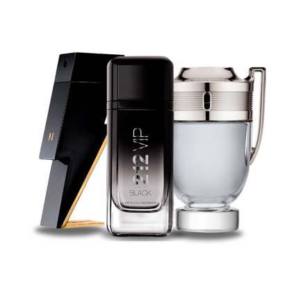 Kombination aus 3 Düften BAD BOY, 212 VIP BLACK and INVICTUS 100 ml
