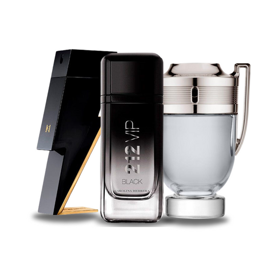Kombination aus 3 Düften BAD BOY, 212 VIP BLACK and INVICTUS 100 ml